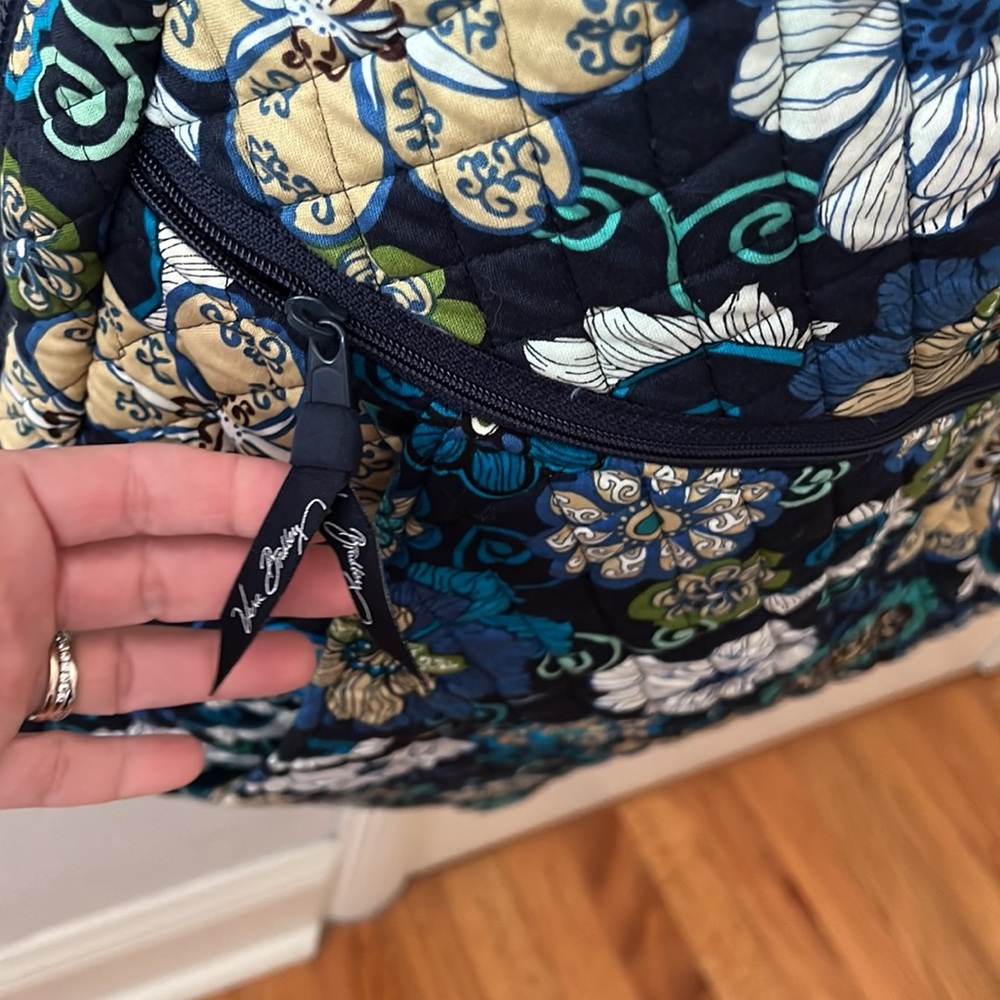 Vera Bradley Mod Floral Blue Garment Bag Lrg Lightweight Cotton Travel Accessory - Picture 4 of 16